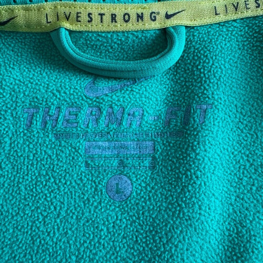 Nike Therma-Fit Livestrong Green Full-Zip Hoodie Athleticwear Mens Size L - Picture 6 of 16